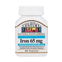 Iron 65mg 60 Tablets _ 21ST CENTURY