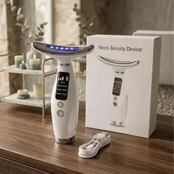 Neck Beauty Device /It includes various color programs with different lighting effects for multiple functions on the face and neck, stimulating collagen, treating sagging, wrinkles, acne, lifting the face, and other things.
