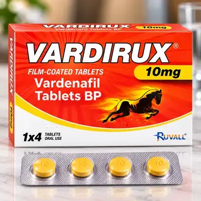 Vardirux Vardenafil 10 mg Film-Coated Tablets — 4 Tablets