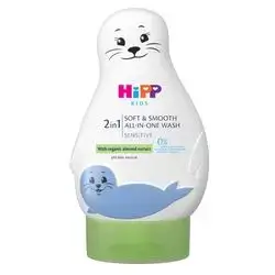HiPP Babysanft Shampoo hair and body Sea lion for children 200 ml/شامبو هيب بيبي سانفت للشعر والجسم أسد البحر للأطفال 200 مل