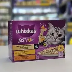 Whiskas Tasty Mix For Adult ( Chicken With Vegetables & Lamb With Turkey ) In Juice 12 Bags