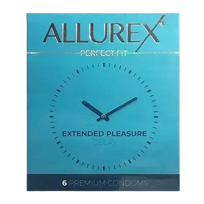 Perfect Fit Extended Pleasure Delay 6 Premium Condoms _ ALLUREX