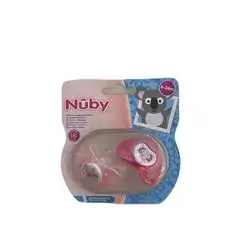 Nuby 6-36 m pacifier 2 pieces Pink