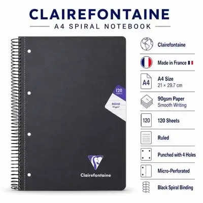 Notebook ,French ( A4) Size,120 Sheets.