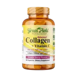 Advanced Collagen 1500mg with Vitamin C 300mg Hair, Skin, Nails and Joints 90 Capsules _ Green Field
