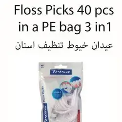 Floss Picks 40 pcs in a PE Bag 3 in 1