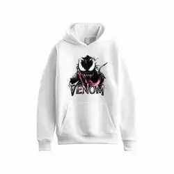 JERSEY HOODIE Over Size Vinom White ( Small )