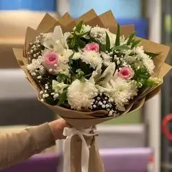 Pink & White Flowers Bouquet