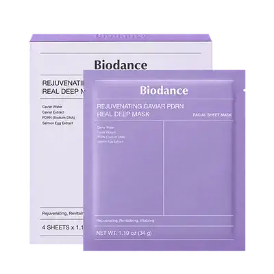 Rejuvenating Caviar PDRN Real Deep Mask 4 Sheets×34g _ Biodance