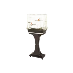 Bird Cage – Gold & Brown with Stand