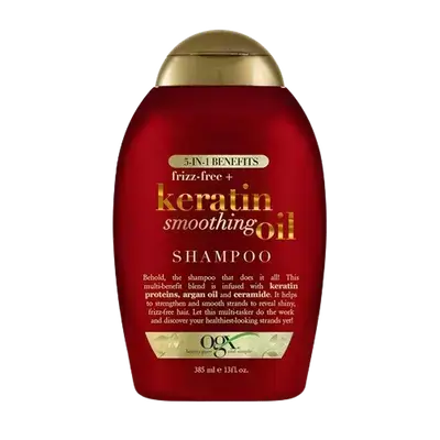 Frizz Free + Keratin Smoothing Oil Shampoo 385ml _ ogx