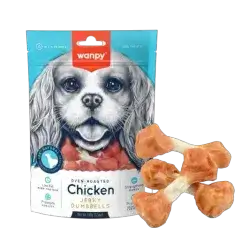 Wanpy Chicken jerky Dumbblles Treat for dogs 100g