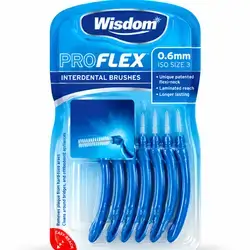 Wisdom pro flex 0.6mm iso size 3 interdental brushes