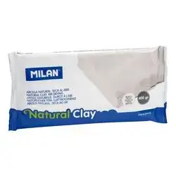 Air-dry natural clay, white colour (400 g)