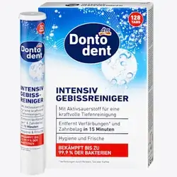 Dontodent Intensive denture cleaning tablets, value pack, 128 tablets