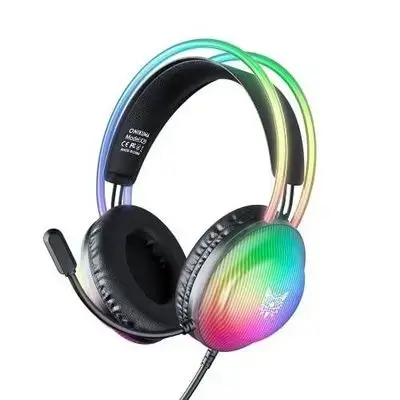 سماعة الألعاب السلكية ONIKUMA X29 RGB - أسود (كابل 2.2 متر، ميكروفون لتقليل الضوضاء)