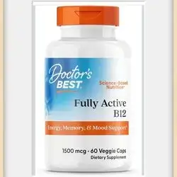 Doctor's Best Fully Active B12 1500mcg, Supports Healthy Memory, Mood and Circulation, 60 Capsules