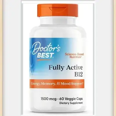 Doctor's Best Fully Active B12 1500mcg, Supports Healthy Memory, Mood and Circulation, 60 Capsules