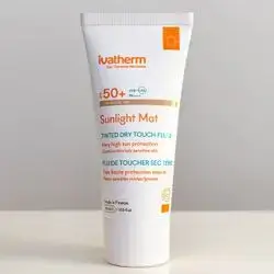 Ivatherm Sunlight Mat Dry Touch Tinted Fluid Spf٥٠+ ٥٠ml واقي شمس للبشرة المختلطة والدهنية