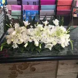 Basket Of Flowers-Offwhite