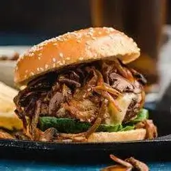 Mushroom Burger With Cheese