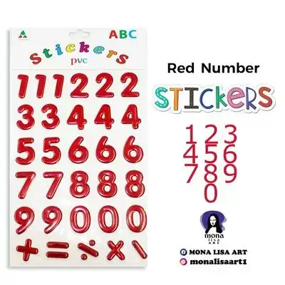 English number stickers