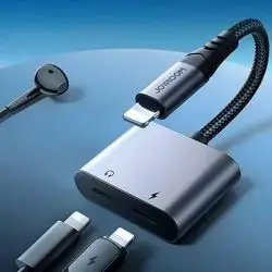 Joyroom - Audio Transfer 2-in-1 Adapter - Lightning to Dual Lightning - Black