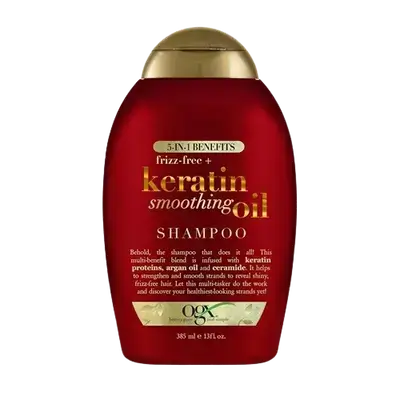 Frizz Free + Keratin Smoothing Oil Shampoo 385ml _ ogx