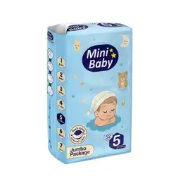 Mini Baby - Jumbo Diapers Size 5 (11-18 kg) - 52 Pieces
