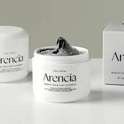 arencia - black tea & yuzu rice mochi cleanser