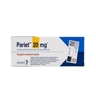 Pariet (Rabeprazole Sodium 20mg) 28 Gastro-Resistant Tablets _ Janssen