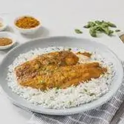 Fish With Rice And Salad