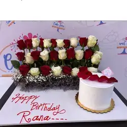 Cake And Rose Flower