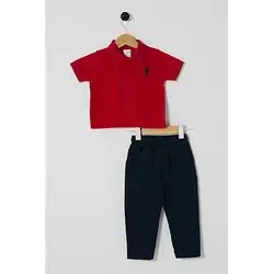 Uspolo2624-V2- Boy'S Set 2Pcs