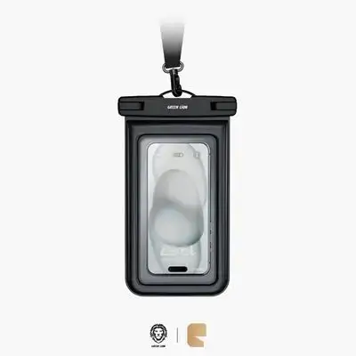 Green Lion Waterproof Phone Pouch (7.2") Triple Lock Seal & Touch Responsive Chassis - Transparent Clear