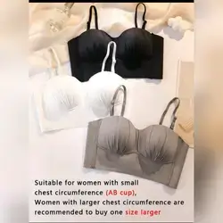 1pc Women Thin Seamless Wireless Bras- XL