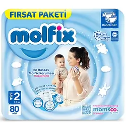 Diapers Molfix number 2 for (3 - 6 kg) 80 Pieces