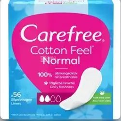 Carefree cotton feel normal aloe vera 56 pads