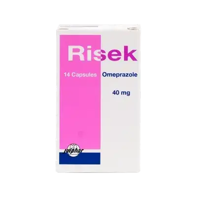 Risek 40mg (Omeprazole) 14 Capsules _ Julphar