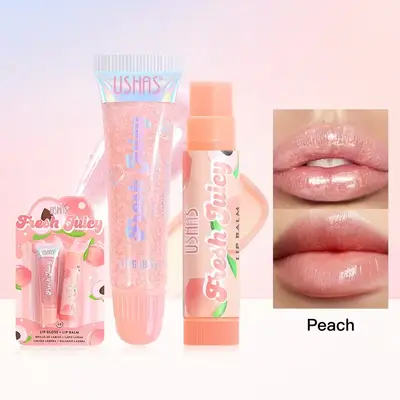 Lip Gloss + Moisturizing Lip Balm Kit - Fresh'n Juicy USHAS