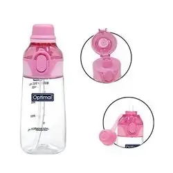 550ml Tritan 2-in-1 Silicone Spout and Straw Cup - Pink