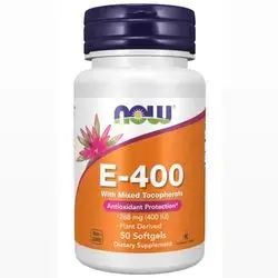 NOW E-400 Vitamin E 50 softgels