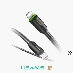 USAMS 1m 30W Type-C to Lightning Fast Charging Cable - Black