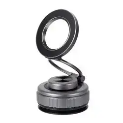 Multi-Functional Double-Sided Magnetic Metal Stand Lazy Kitchen Desk Vacuum Magnetic Car Phone Holder With Strong Suction Cups