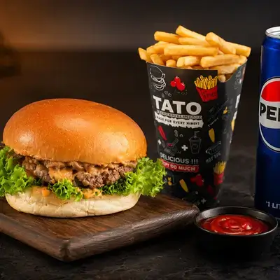 Meat Burger Combu Meal