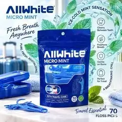 AllWhite Micro Mint Floss Picks