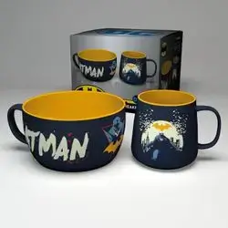 DC COMICS Breakfast Set Mug + Bowl Batman Iconic