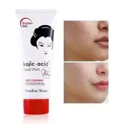 Kojic Acid Facial Wash Deeply Cleanses Pores Absorbs Grease Acne Treatment Cleanser Reduces Wrinkles 100g