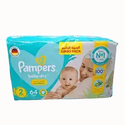 Pampers Jumbo Diapers No. 2, 64 Count