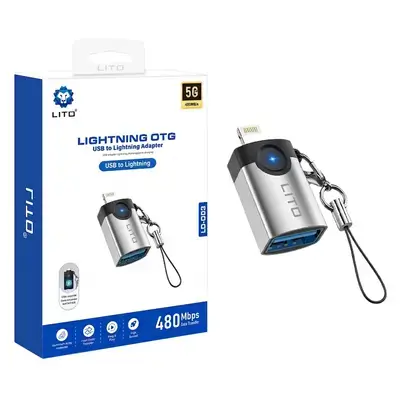 LITO LD003 High-Speed USB to Lightning OTG Adapter